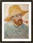 Self-Portrait With Pipe And Straw Hat, C.1888 by Vincent Van Gogh Limited Edition Print