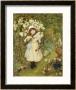 Portrait Of Effie Holding A Lily And A Posy Of Roses In A Garden, 1876 by Marie Spartali Stillman Limited Edition Print