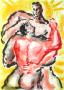 Les Lutteurs by Romain Suzzoni Limited Edition Print