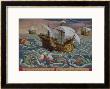 Hunting Sea Creatures, Plate 84 From Venationes Ferarum, Avium, Piscium by Jan Van Der Straet Limited Edition Print