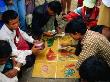 Men Gambling, Nyaungshwe, Shan State, Myanmar (Burma) by Bernard Napthine Limited Edition Print