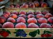 Peaches For Sale At The Market, Vence, France by Robert Eighmie Limited Edition Print