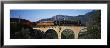 Train Crossing A Bridge, Sierra De Tramuntana, Majorca, Spain by Panoramic Images Limited Edition Pricing Art Print