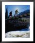 Hikers Crossing Bridge Over Fast-Flowing River, Yoho National Park, Canada by Philip & Karen Smith Limited Edition Print