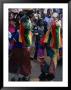 Masked Dancers In Crowd, Porto Novo, Oueme, Benin by Jane Sweeney Limited Edition Print