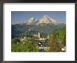Town And Mountain View, Berchtesgaden, Bavaria, Germany, Europe by Gavin Hellier Limited Edition Pricing Art Print