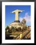 Christ The Redeemer Statue From Rear, Corcovado, Rio De Janeiro, Brazil, South America by Upperhall Limited Edition Print