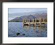 Wooden Jetty At Barrow Bay Landing On Derwent Water Looking North To Skiddaw In Autumn by Pearl Bucknall Limited Edition Print