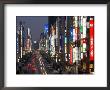 Chuo-Dori, Elevated View At Dusk Along Tokyo's Most Exclusive Shopping Street, Ginza, Honshu, Japan by Gavin Hellier Limited Edition Print