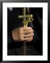 A Nun's Hands Holding Two Crosses Made Of Palm Leaves, St. Anne Church, Israel by Eitan Simanor Limited Edition Print