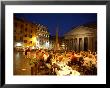 Outdoor Dining At Night, Piazza Della Rotonda, Pantheon In Background by Russell Mountford Limited Edition Print