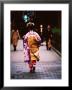 Geisha In Kimono Walking Away, Pontocho Districts, Kyoto, Japan by Phil Weymouth Limited Edition Print