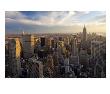 New York City, Manhattan, View Of Downtown And Empire State Building From Rockerfeller Centre, Usa by Gavin Hellier Limited Edition Print