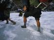 Local People Crossing The Ice Covered Zanskar River Wearing Socks by Steve Winter Limited Edition Print