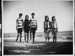 Girls Who Will Be Competing In A Swimming Match By The Shoreline At Coney Island, Brooklyn, Ny by Wallace G. Levison Limited Edition Print