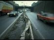Twisted Guardrail Evidencing Prior Accident On Walled-In Corridor On Interstate 95 by Ralph Crane Limited Edition Print