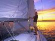 A Man Putting Up Sails At A Yacht by Frank Chmura Limited Edition Print