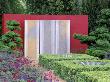 Sunken Fountain In Clipped Box With Cloud Hedging, Concrete Water Feature And Mixed Border by Clive Nichols Limited Edition Print