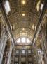 Ceiling And Columns Looking Towards The Entrance, St Peter's Basilica, Vatican City, Rome, Italy by David Clapp Limited Edition Print
