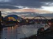 The Sage Gateshead, Gateshead, Tyne And Wear, England, Exterior At Dusk With Newcastle Quayside by Richard Bryant Limited Edition Pricing Art Print
