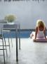 Cooper Residence, Omaha Beach, New Zealand, Woman Sitting Beside Pool, Fearon Hay Architects by Richard Powers Limited Edition Print