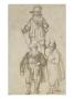 Etude De Trois Personnages, L'un En Costume D'officier Dominant Les Autres by Rembrandt Van Rijn Limited Edition Print