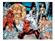 Alpha Flight #1 Group: Sasquatch, Nemesis, Major Mapleleaf, Yuko, Alpha Flight And Yukon Jack by Clayton Henry Limited Edition Pricing Art Print