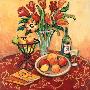 Red Flower On Still Life by Suzanne Etienne Limited Edition Pricing Art Print