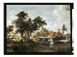 The Watermill With The Great Read Roof by Meindert Hobbema Limited Edition Print
