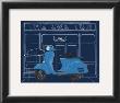 Blue Motor Scooter by Miriam Bedia Limited Edition Print