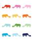Rainbow Rhinos by Avalisa Limited Edition Print