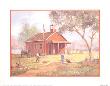 Red Schoolhouse by M. Caroselli Limited Edition Print
