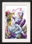 X-Men: First Class #14 Cover: Machine Man, Iceman And Marvel Girl Fighting by Roger Cruz Limited Edition Print