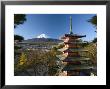 Mount Fuji And Temple, Fuji-Hakone-Izu National Park, Japan by Gavin Hellier Limited Edition Print