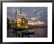 Ortakoy Mosque Looking Towards The Bosphorus Bridge, Under A Cloudy Sky by Izzet Keribar Limited Edition Print