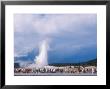 Crowds Gather For One Of The Regular Old Faithful Geyser Eruptions, Yellowstone by Michael S. Lewis Limited Edition Print