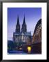 Evening, Cologne Cathedral And Hohenzollern Bridge, Cologne, Rhineland-Westphalia, Germany by Walter Bibikow Limited Edition Print