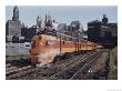 A Train On The Tracks With The Chicago Skyline In The Background by B. Anthony Stewart Limited Edition Print