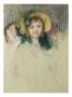 Sara In A Bonnet With A Plum Hanging Down At Left by Mary Cassatt Limited Edition Print