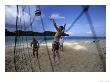 Men Playing Beach Volleyball On Ko Khai Nok Beach, Thailand by Holger Leue Limited Edition Print