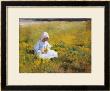 A Young Girl Picking Flowers by Marianne Stokes Limited Edition Pricing Art Print