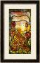 A Leaded Favrile Glass Peony Window Screen by Tiffany Studios Limited Edition Print