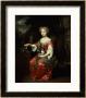 Portrait Of A Lady Holding Her Pet King Charles Spaniel by Jan Verkolje Limited Edition Print