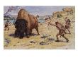 Early Americans Hunting A Now-Extinct Species Of Bison by National Geographic Society Limited Edition Pricing Art Print