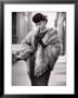Model Wearing A Fringed Shawl Made Of Natural Norwegian Blue Fox, Selling For $750 by Gordon Parks Limited Edition Print