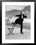 Waiter Rene Brequet With Tray Of Cocktails As He Skates Around Serving Patrons At The Grand Hotel by Alfred Eisenstaedt Limited Edition Pricing Art Print