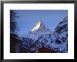 Town Of Zermatt And The Matterhorn Mountain, Zermatt, Valais, Swiss Alps, Switzerland by Gavin Hellier Limited Edition Pricing Art Print
