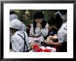 Schoolgirls Eating Packed Lunch, Bento, Kagoshima Park, Japan by Gavin Hellier Limited Edition Pricing Art Print