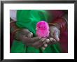 Woman And Chick Painted With Holy Color, Orissa, India by Keren Su Limited Edition Print