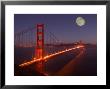 Moonrise Above The Golden Gate Bridge, Marin, California by Josh Anon Limited Edition Print